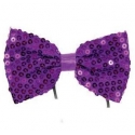 Noeud papillon paillettes violet