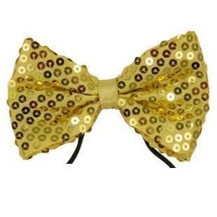 Noeud papillon paillettes bleu