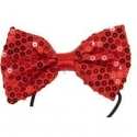 Noeud papillon paillettes rouge