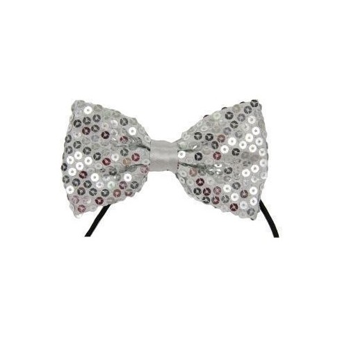 Noeud papillon paillettes bleu