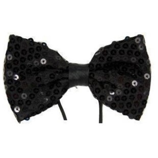 Noeud papillon paillettes bleu