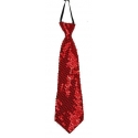 Cravate paillettes rouge