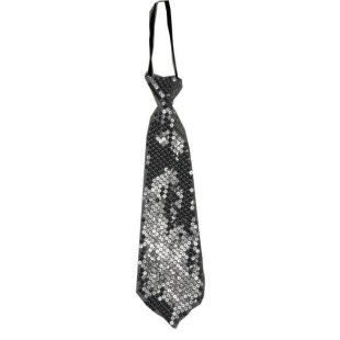 Cravate paillettes rose