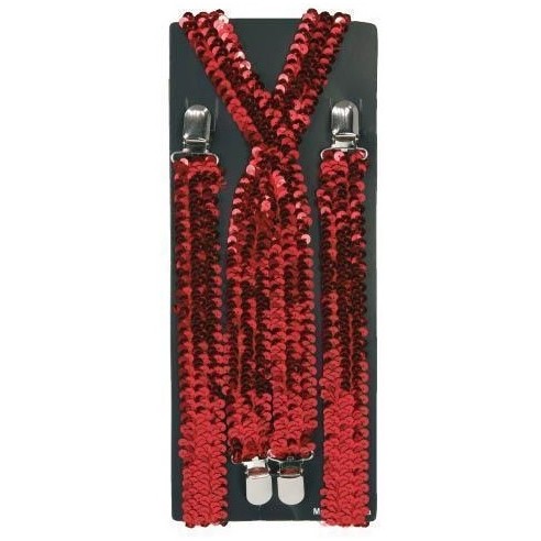 Bretelles paillettes or