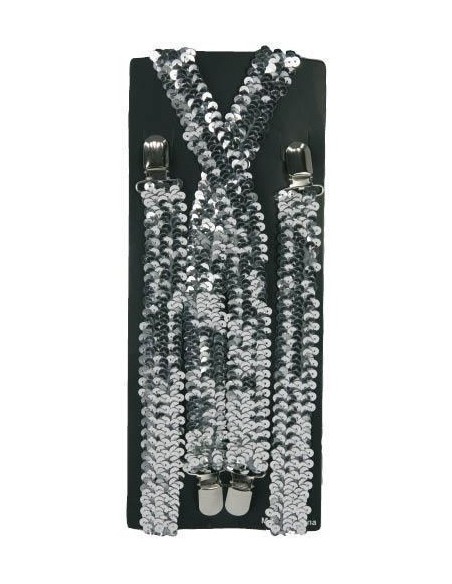 Bretelles paillettes or