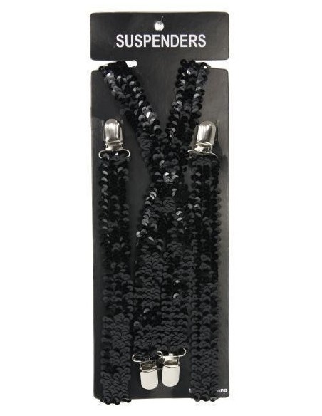 Bretelles paillettes or