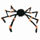 Décoration araignée noire 60cm + leds