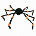 Décoration araignée noire et orange  90cm animée