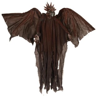 Décoration squelette avec ailes 150cm