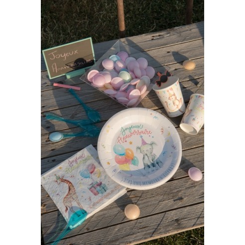 Chemin de table zoo party 30cm x 5m