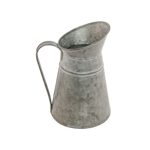 Pot à lait zinc avec couvercle 9x22cm