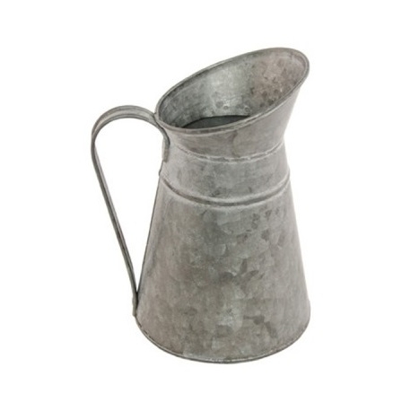 Pot à lait zinc avec couvercle 9x22cm