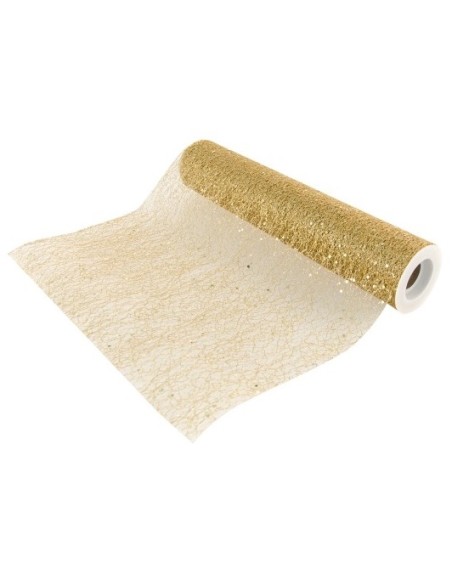 Chemin de table glitter 30cm x 5m argent