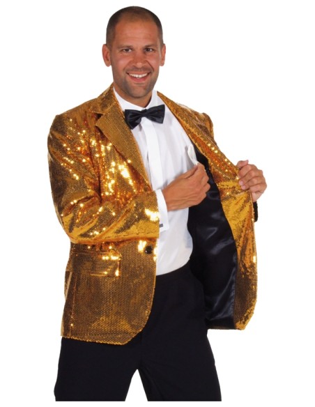 Location veste paillette disco noire