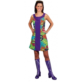 Costume des années 80 et 90, Robe Disco Locomotion Femme, Taille 44-46, Costume de