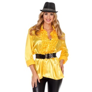 Location chemise disco jaune 2