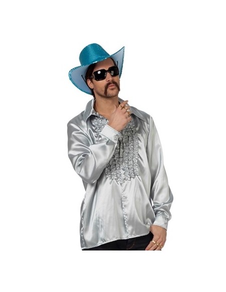 Location chemise disco rose