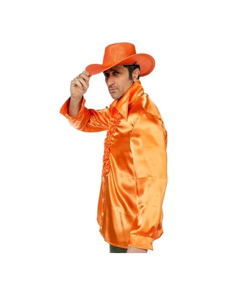 Location chemise disco argent