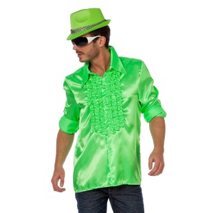 Location chemise disco vert fluo 2