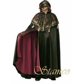 Location cape satin noire et or