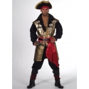 Location costume Pirate noir et or