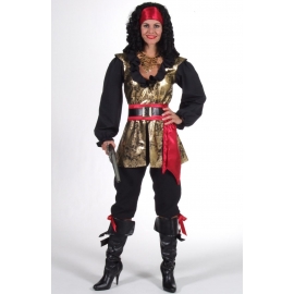 Location costume Pirate noir et or