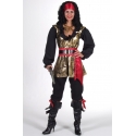 Location costume Pirate noir et or