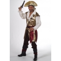 Location costume Pirate blanc et or