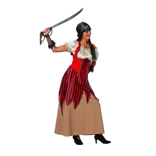 Location costume Pirate blanc et or