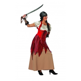 Location costume Pirate rouge et marron