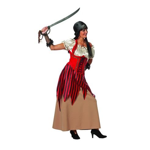 Location costume Pirate blanc et or