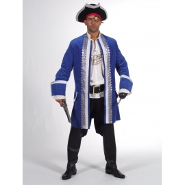 Location costume Pirate luxe bleu