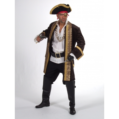 Location costume Pirate luxe bleu