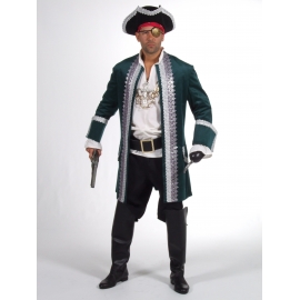 Location costume Pirate luxe vert