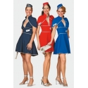 Location costume Hotesse de l'air rouge