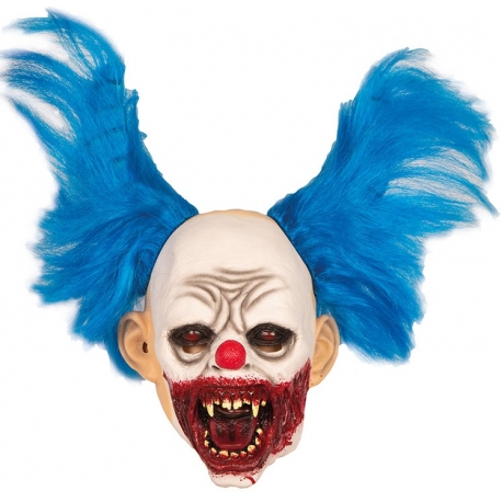 Masque Clown cornes bleues