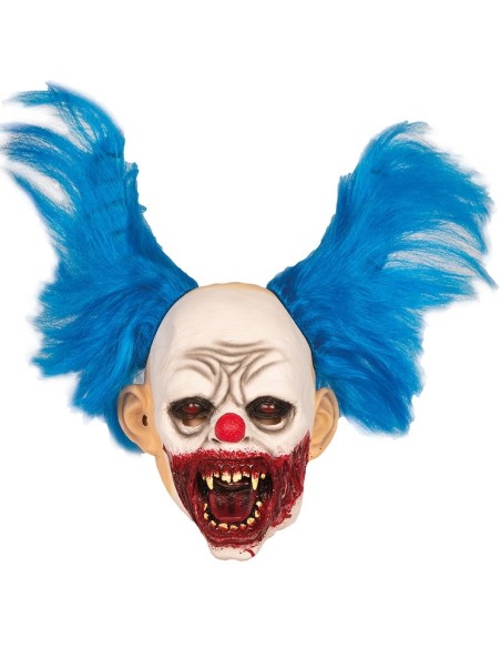 Masque Clown cornes bleues