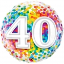 Ballon aluminium 40 ans - 45cm