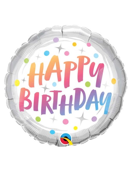 Ballon aluminium Birthday pink & gold - 45cm