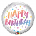 Ballon aluminium Birthday rainbow - 45cm