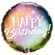 Ballon aluminium Birthday rainbow - 45cm