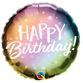 Ballon aluminium Birthday ombres - 45cm