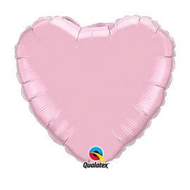 Ballon coeur 45cm pearl pink