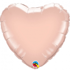 Ballon coeur 45cm rose gold