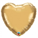 Ballon coeur 45cm chrome gold