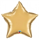 Ballon étoile 50cm chrome gold