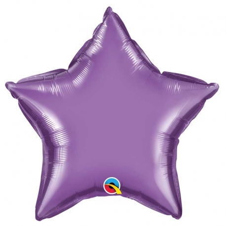 Ballon étoile 50cm chrome mauve