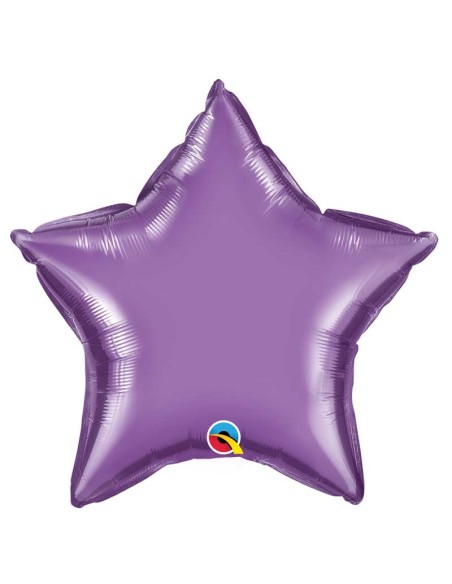 Ballon étoile 50cm chrome mauve
