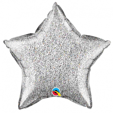 Ballon étoile 50cm chrome blue