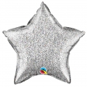 Ballon étoile 50cm glitter silver